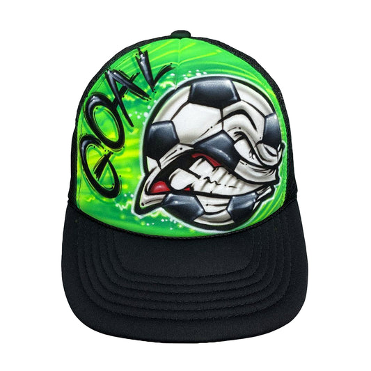Airbrushed Soccer Trucker Hat