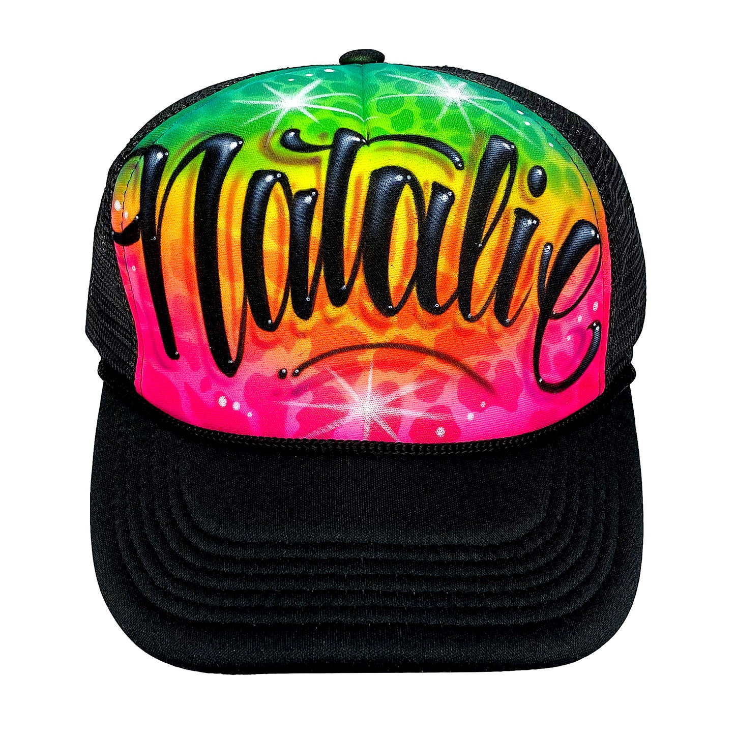 Cheetah print Airbrush Hat multi color