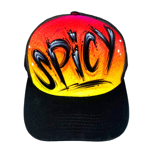 Airbrushed Hot and Spicy Trucker Hat