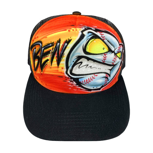 Custom Airbrush Baseball Trucker Hat